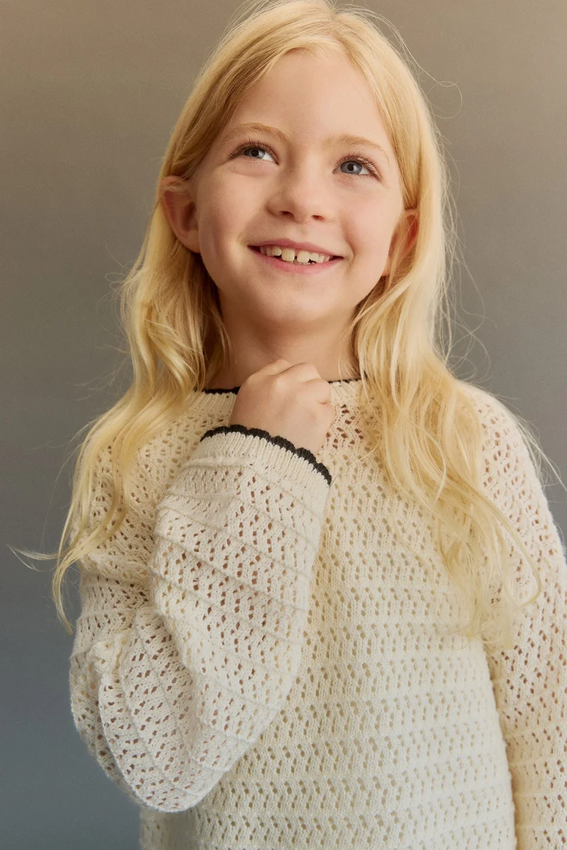 H&M Hole-knit cotton jumper